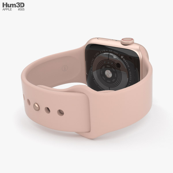 40mm gold aluminum case with pink sand sport band