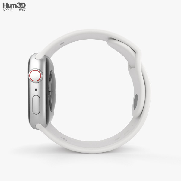 apple watch series 4 40mm silver aluminium model with sport band