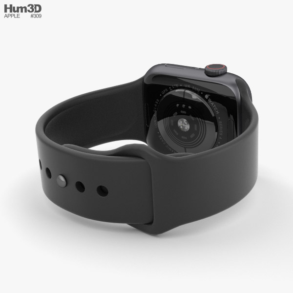 apple watch series 4 40mm space gray aluminum case with black sport band