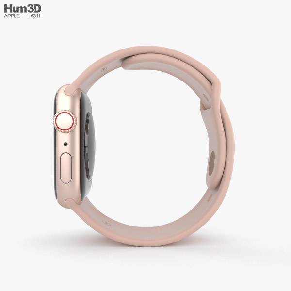 Apple Watch Series 4 44mm Gold Aluminum Case With Pink Sand Sport Band 3d Model Electronics On Hum3d