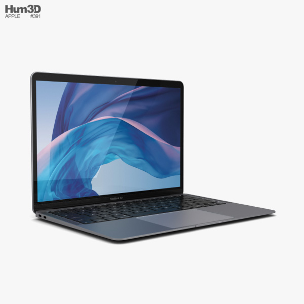 Apple Macbook Air 2020 Space Gray 3d Model Electronics On Hum3d