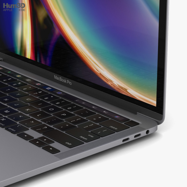 Apple Macbook Pro 13 Inch 2020 Space Gray 3d Model Electronics