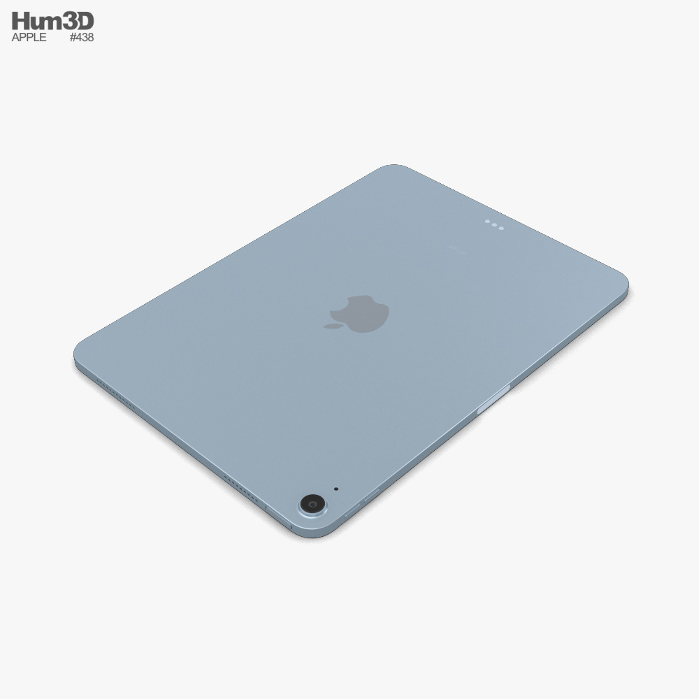 Apple Ipad Air 2020 Sky Blue 3d Model Electronics On Hum3d