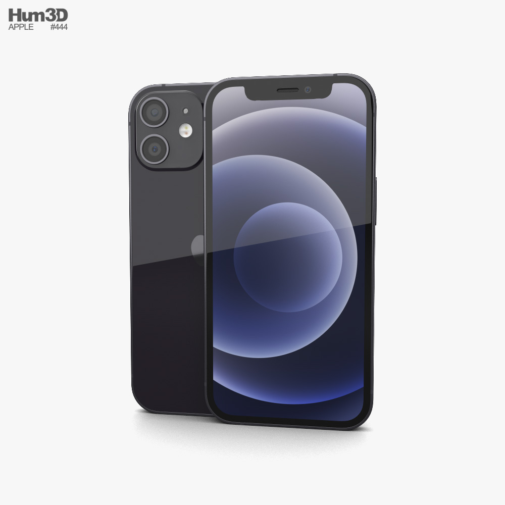 Apple iPhone 12 mini Black 3D model Electronics on Hum3D