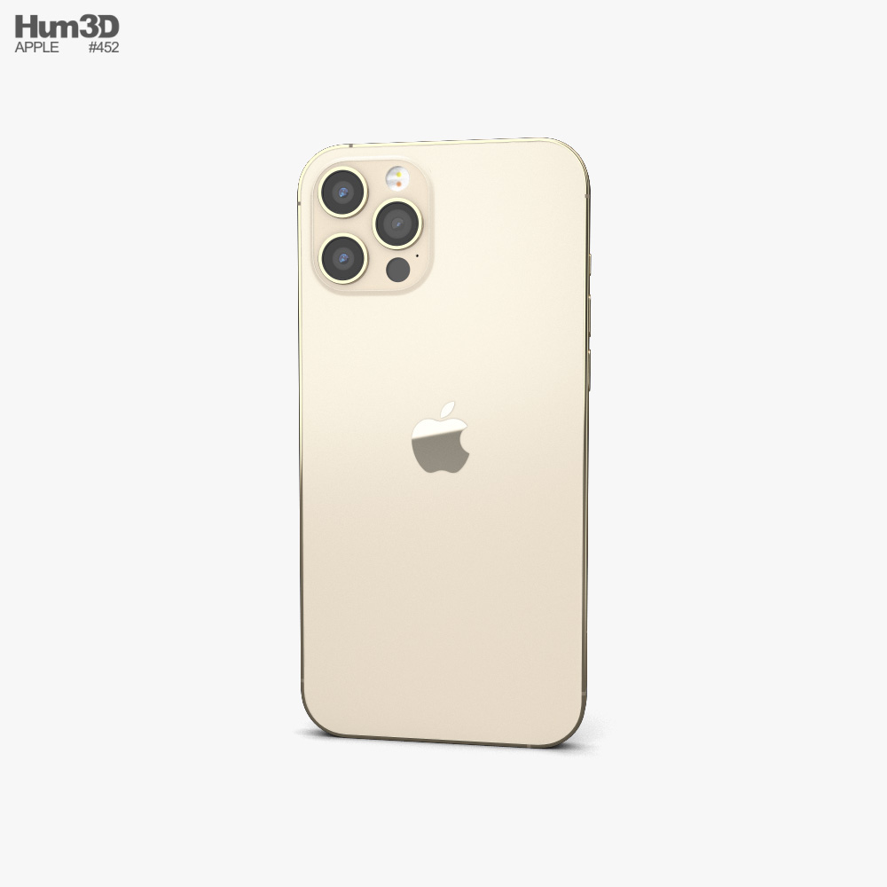 Apple iPhone 12 Pro Max Gold 3D model Electronics on Hum3D