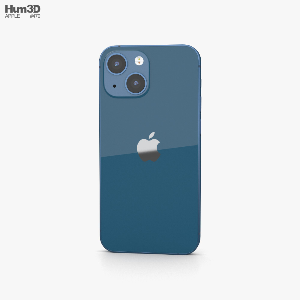 Apple iPhone 13 mini Blue 3D model Electronics on Hum3D