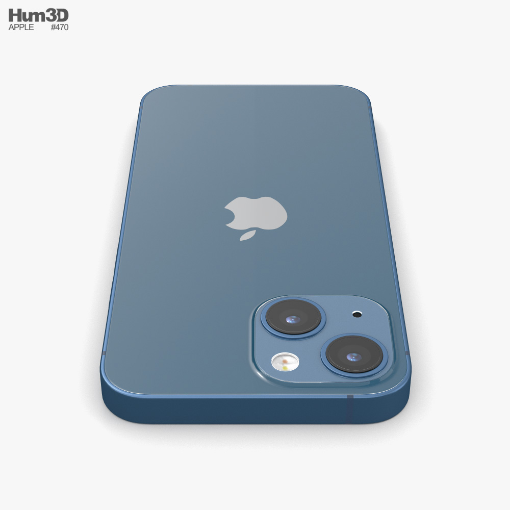 Apple iPhone 13 mini Blue 3D model Electronics on Hum3D