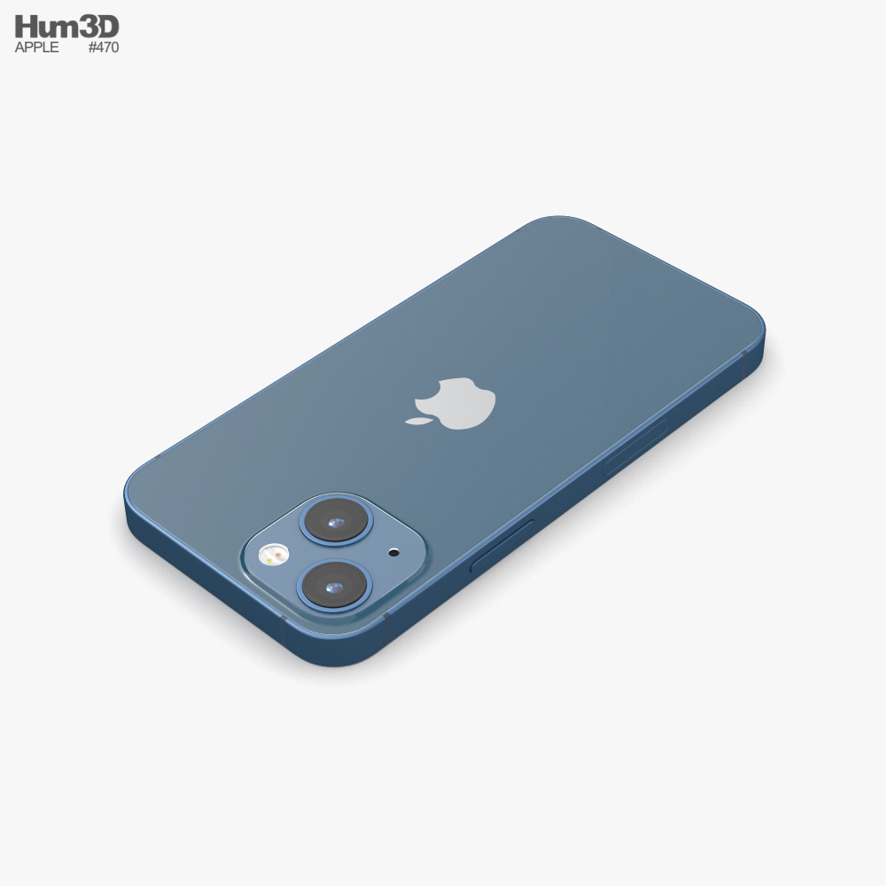 Apple iPhone 13 mini Blue 3D model Electronics on Hum3D