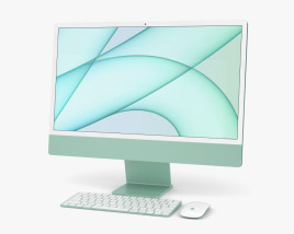 Apple iMac 24-inch 2021 Green 3D 모델 