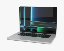 Apple MacBook Pro M2 2023 16 inch Silver 3D 모델 