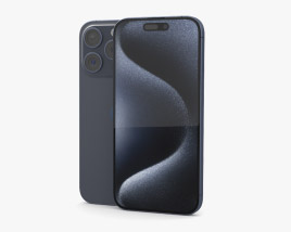 Apple iPhone 15 Pro Blue Titanium Modèle 3D