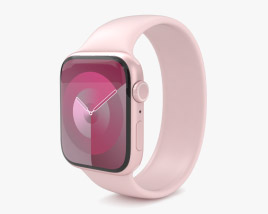 Apple Watch Series 9 45mm Pink Aluminum Case with Solo Loop 3D model