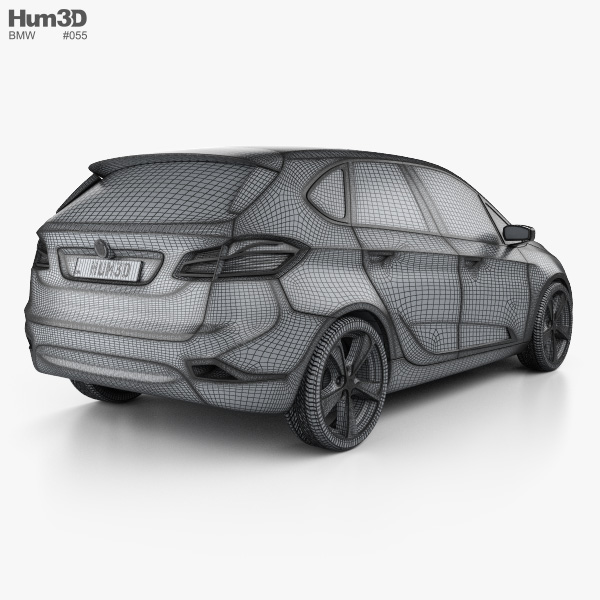 BMW Active Tourer concept 2012 3D model - Hum3D BMW Active Tourer concept 2012 3D model - Hum3D