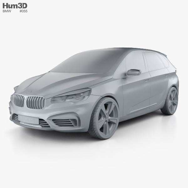 BMW Active Tourer concept 2012 3D model - Hum3D BMW Active Tourer concept 2012 3D model - Hum3D