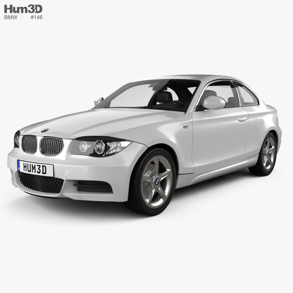 Bmw 1 Series Coupe With Hq Interior 2007 3d Model Vehicles