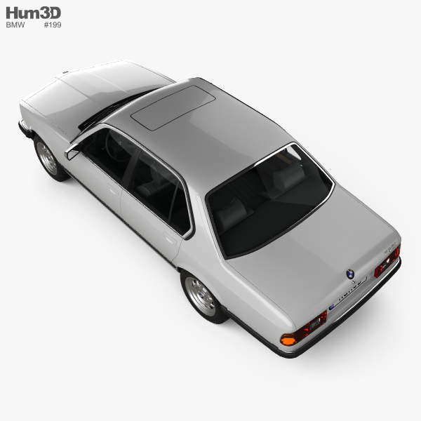 BMW 7 Series (E23) with HQ interior 1982 3D model - Hum3D