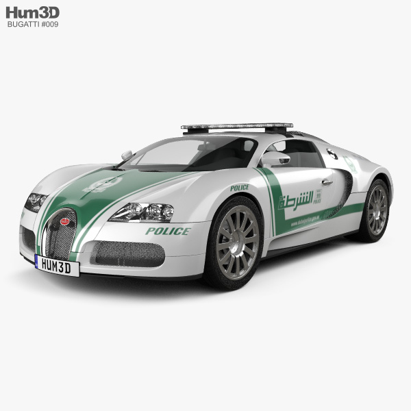 Bugatti Veyron Police Dubai 2014 3d Model Vehicles On Hum3d