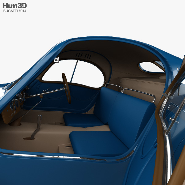 Bugatti Type 57SC Atlantic with HQ interior 1936 3D model - Vehicles on