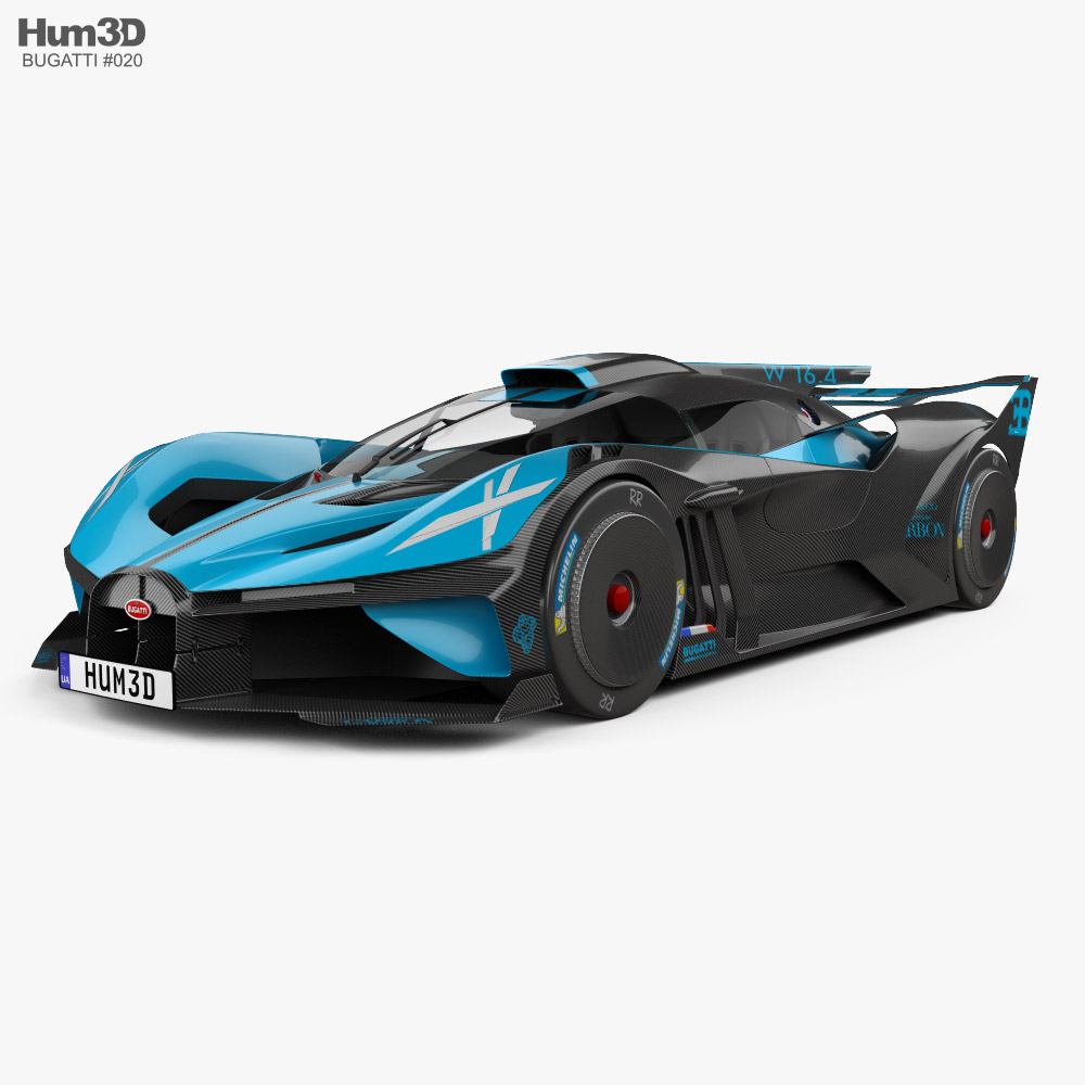 Bugatti Bolide 2021 3D model Vehicles on Hum3D