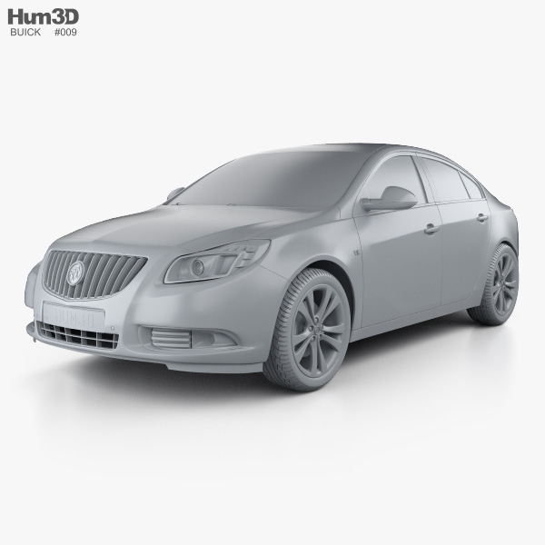 Buick Regal 2012 3D model - Hum3D