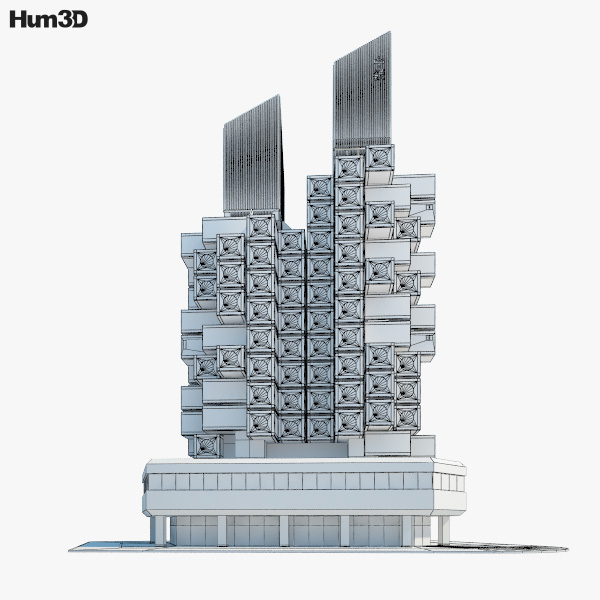 Nakagin Capsule Tower 3D model - Architecture on Hum3D