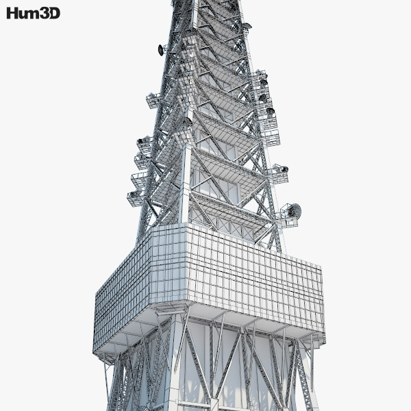 Tokyo Tower 3d Model Architecture On Hum3d