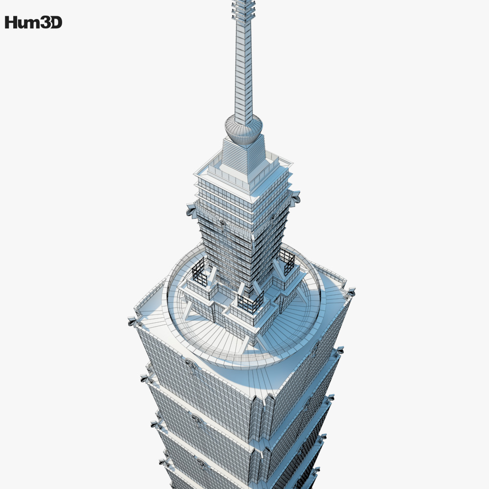 Taipei 101 3D model - Architecture on Hum3D