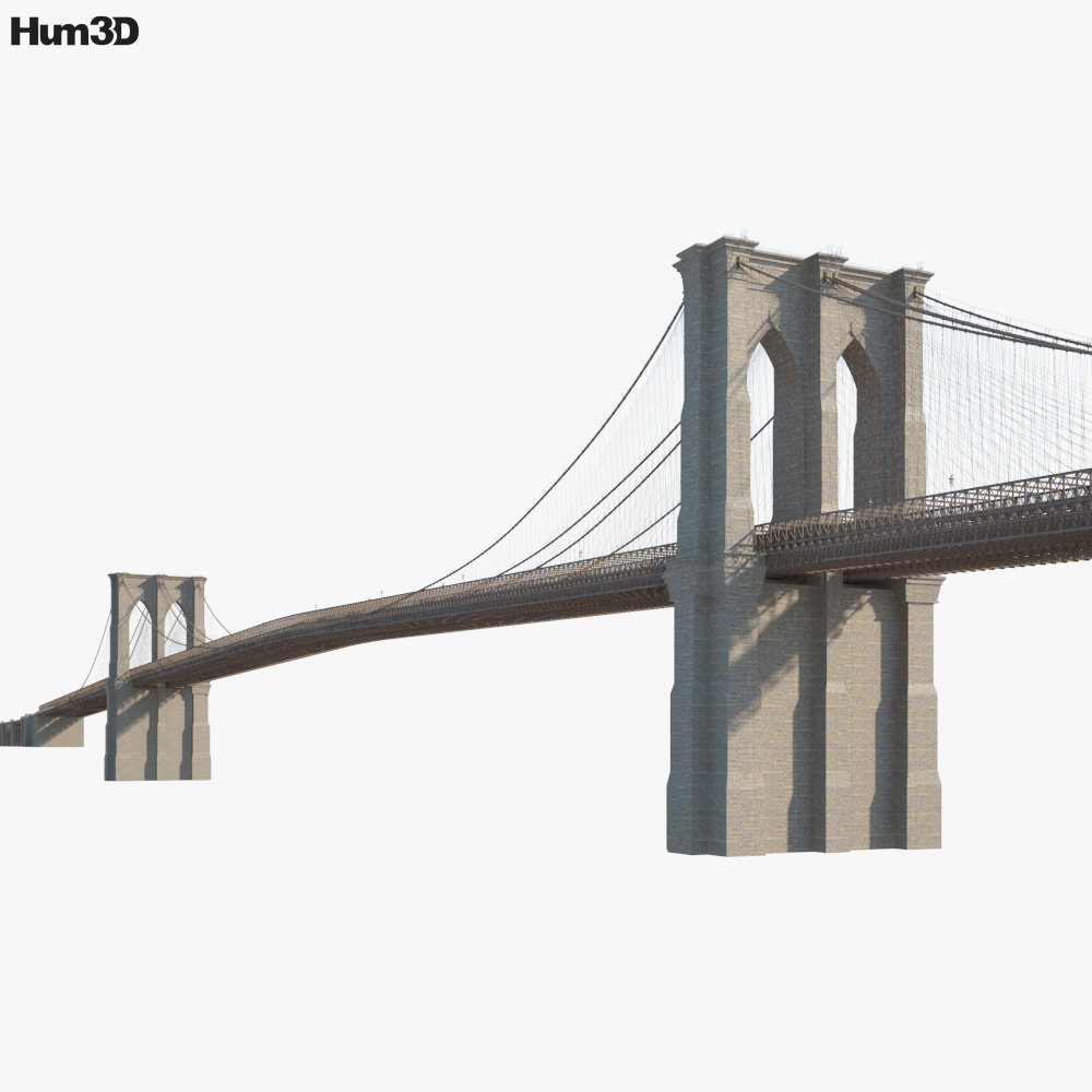 Brooklyn Bridge 3D model - Architecture on Hum3D