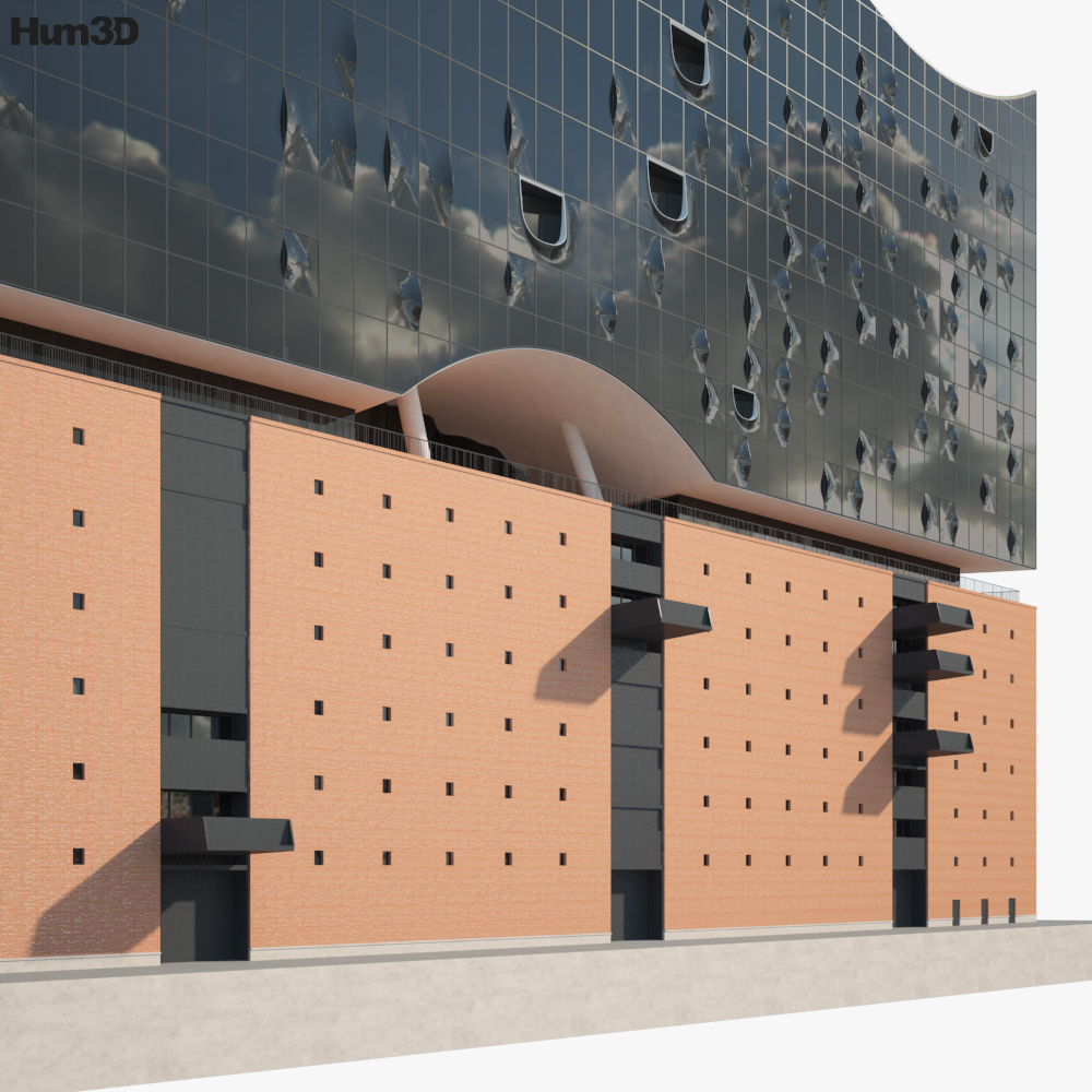 Elbphilharmonie 3D model - Architecture on Hum3D