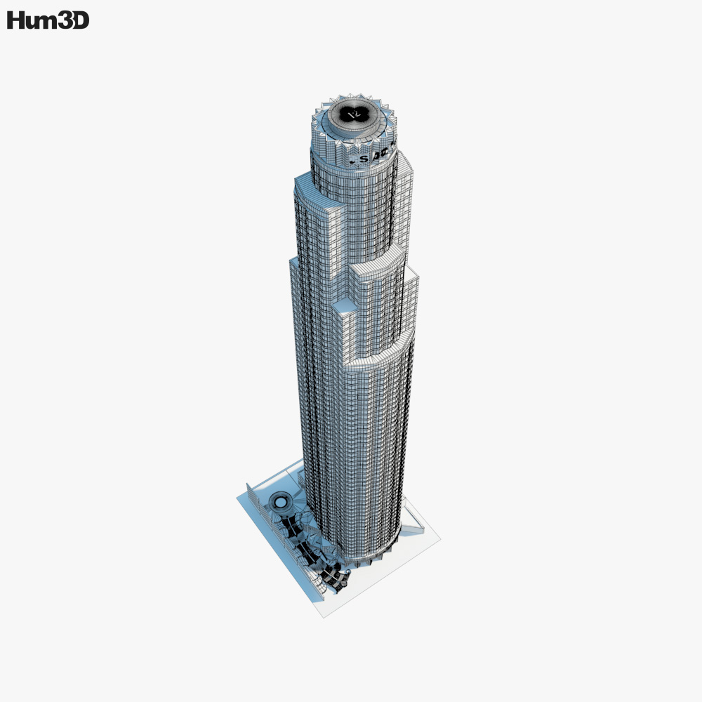 3d Model Of Us Bank Tower 3d Model Us Bank Tower Scene Setup ...