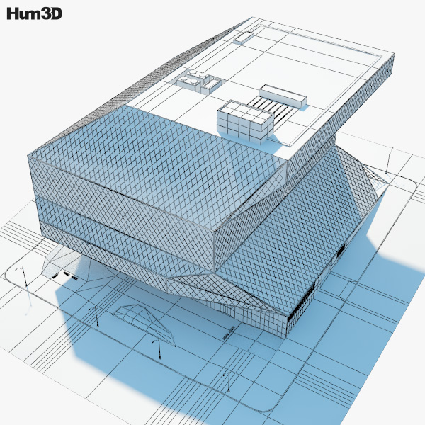 Seattle Central Library 3D model Architecture on Hum3D