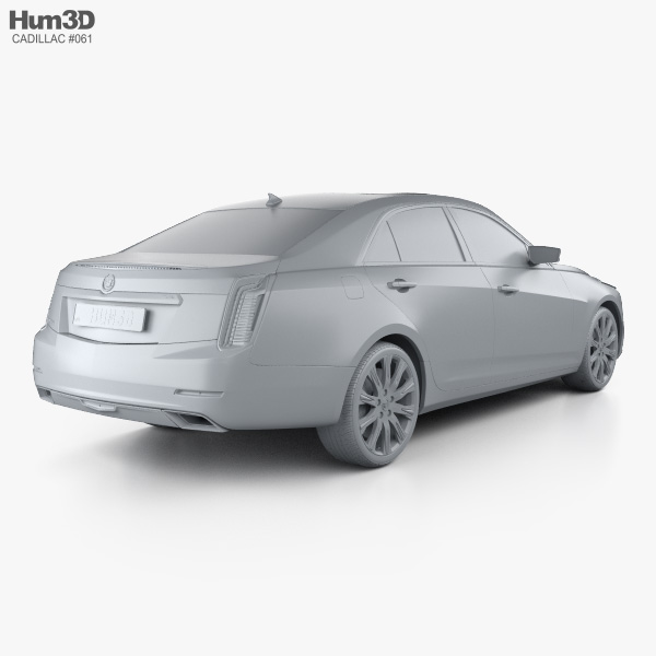 Cadillac Cts With Hq Interior 2014 3d Model
