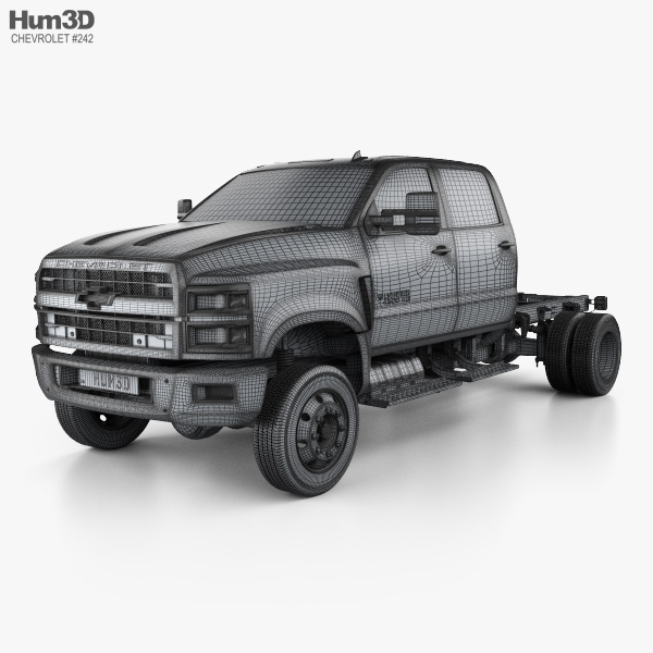 Chevrolet Silverado 4500hd Crew Cab Chassis 2018 3d Model