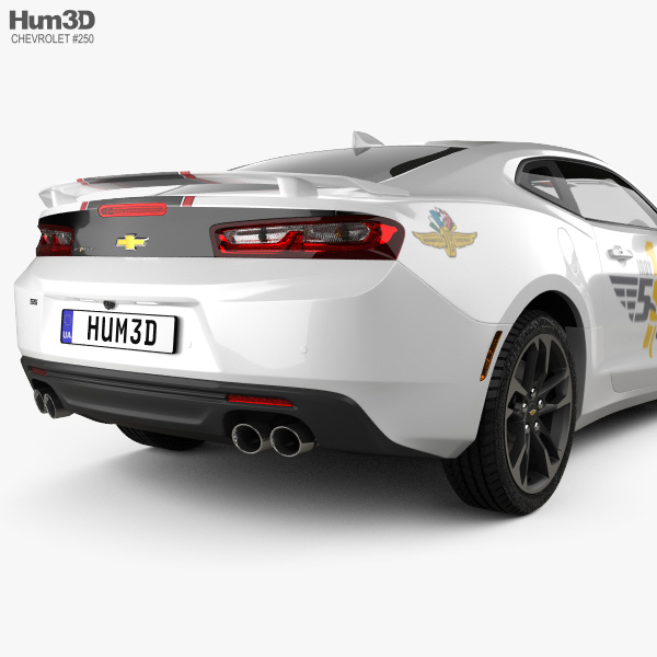 Chevrolet Camaro Ss Indy 500 Pace Car With Hq Interior 2016 3d Model