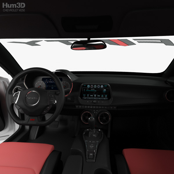 Chevrolet Camaro Ss Indy 500 Pace Car With Hq Interior 2016 3d Model