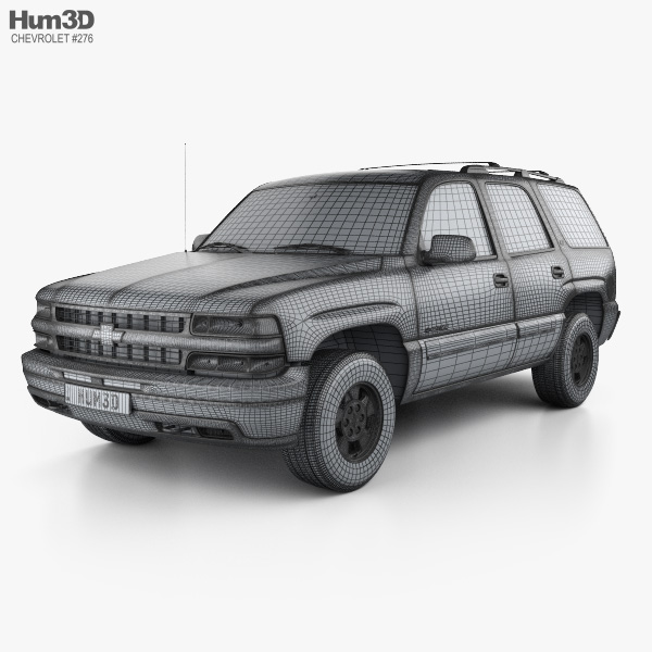 Chevrolet Tahoe Ls With Hq Interior 2002 3d Model
