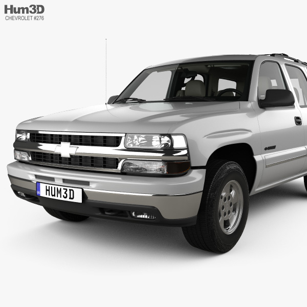 Chevrolet Tahoe Ls With Hq Interior 2002 3d Model
