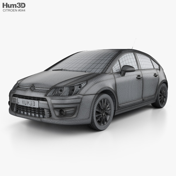 Citroen C4 Hatchback 2008 3d Model Vehicles On Hum3d