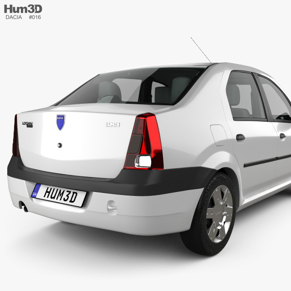 Dacia Logan With Hq Interior 2004 3d Model Vehicles On Hum3d