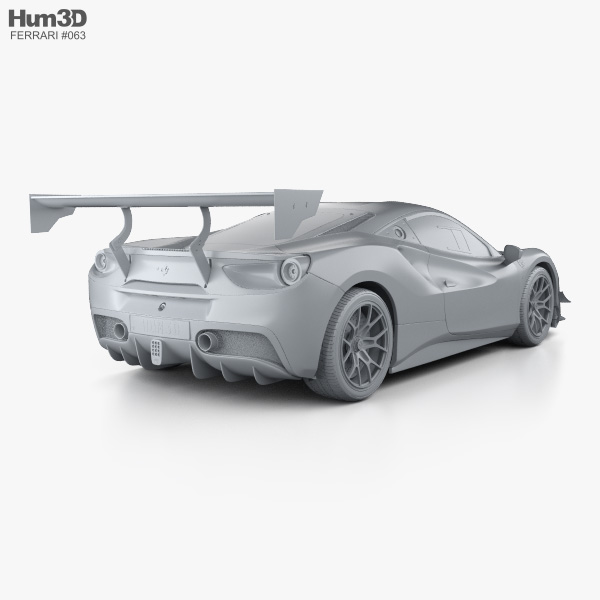 Ferrari 488 Gtb Challenge 2017 3d Model