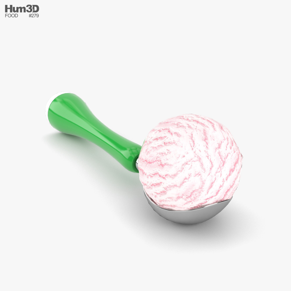 Ice Cream Scoop 3D model Food on Hum3D