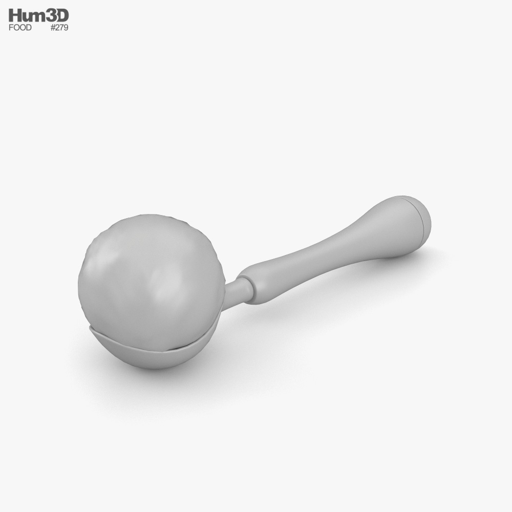 Ice Cream Scoop 3D model Food on Hum3D