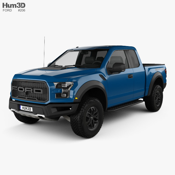 Ford F 150 Super Cab Raptor 2017 3d Model