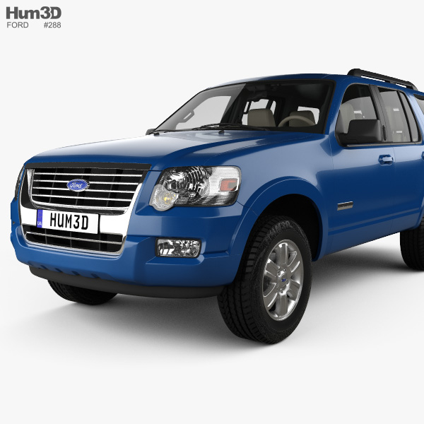 Ford Explorer With Hq Interior 2006 3d Model Vehicles On Hum3d