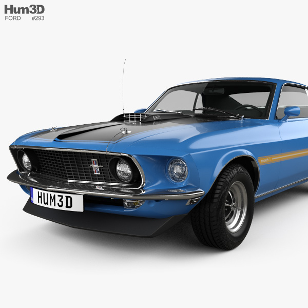 Ford Mustang Mach 1 351 1969 3d Model