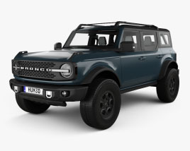 Ford Bronco Badlands Preproduction 4-door with HQ interior 2022 3D model