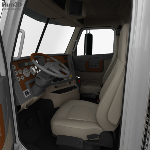 Freightliner 122sd Sf Day Cab Tractor Truck With Hq Interior 2017 3d Model