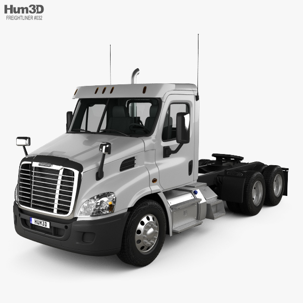 Freightliner Cascadia Day Cab Tractor Truck 2007 3d Model