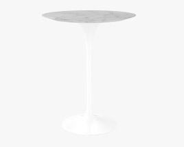 Eero Saarinen Tulip Side Marble Round table 3D model