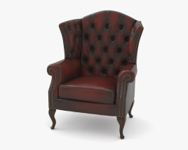 Thomas Lloyd Canterbury Leather Wingback Chair 3D model